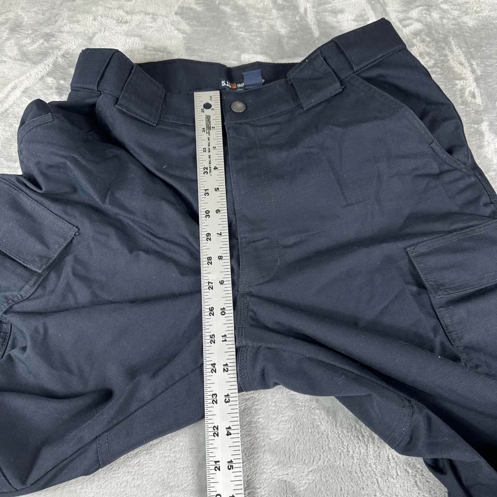 5.11 Tactical Cargo Pants Men Medium Navy Blue Ripstop Utility Workwear Gorpcore - Picture 6 of 8